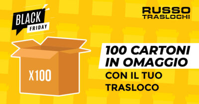 Promo Black Friday: 100 Cartoni in Omaggio con il tuo Trasloco